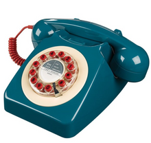 Load image into Gallery viewer, Retro 746 Telephone in Petrol Blue