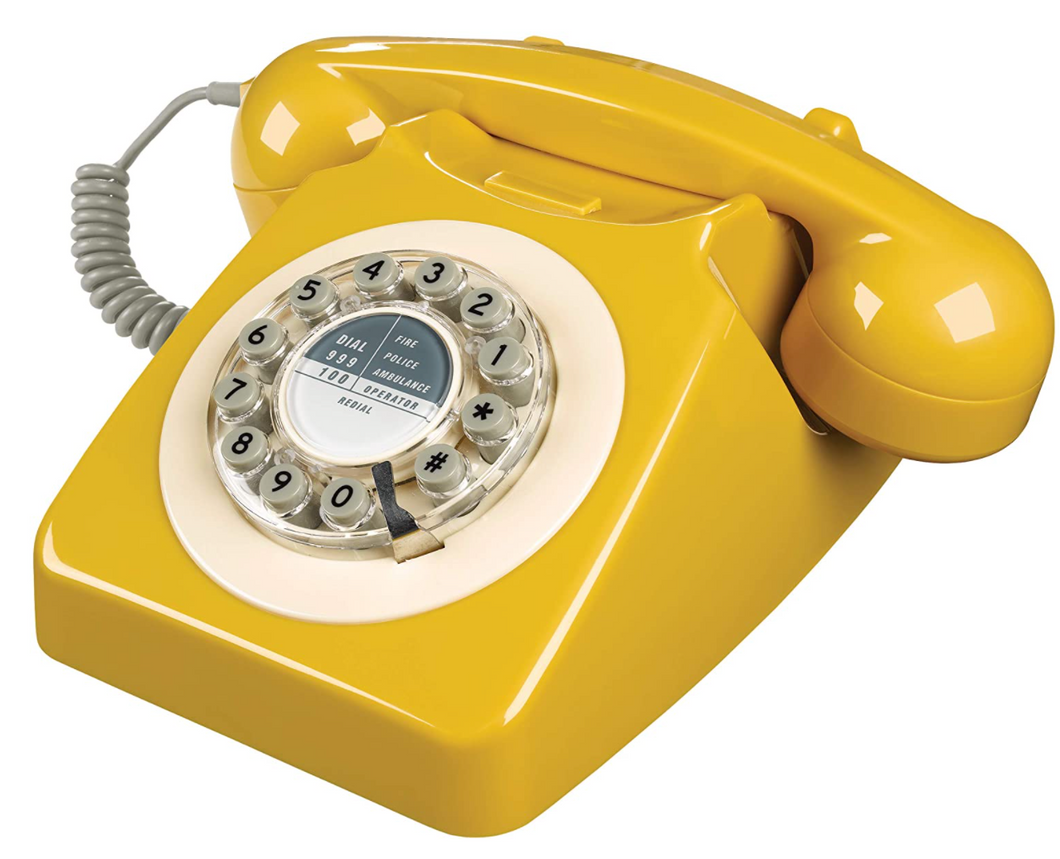 Retro 746 Telephone in English Mustard