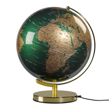 Load image into Gallery viewer, 12" Light Up Globe - Fir Green & Brass