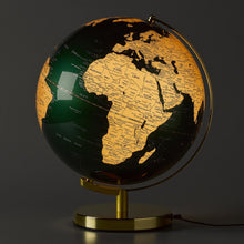Load image into Gallery viewer, 12&quot; Light Up Globe - Fir Green &amp; Brass
